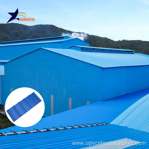 Trapezoidal ASA UPVC Roofing Sheets Heat Insulation